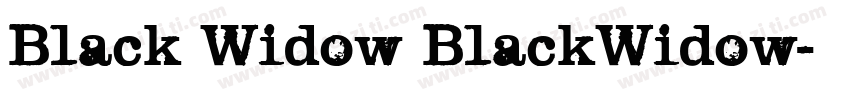 Black Widow BlackWidow字体转换